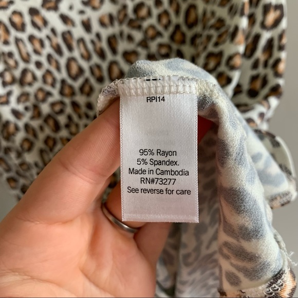 Nine West • brown cheetah print tank top xl - Picture 2 of 4